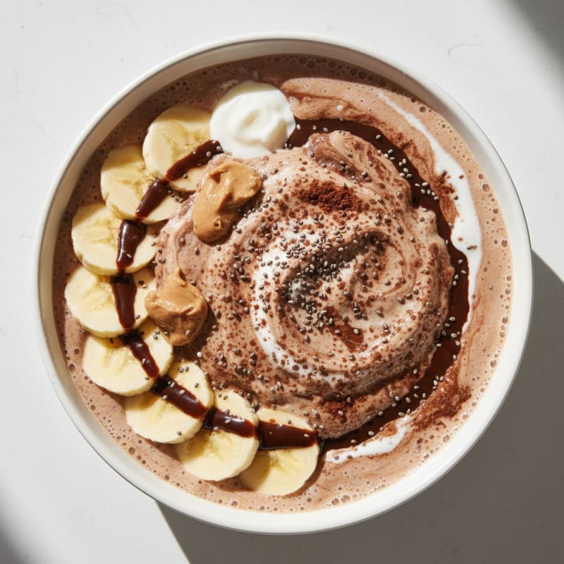 Protein Shake with Cocoa, Banana, and Egg Whites