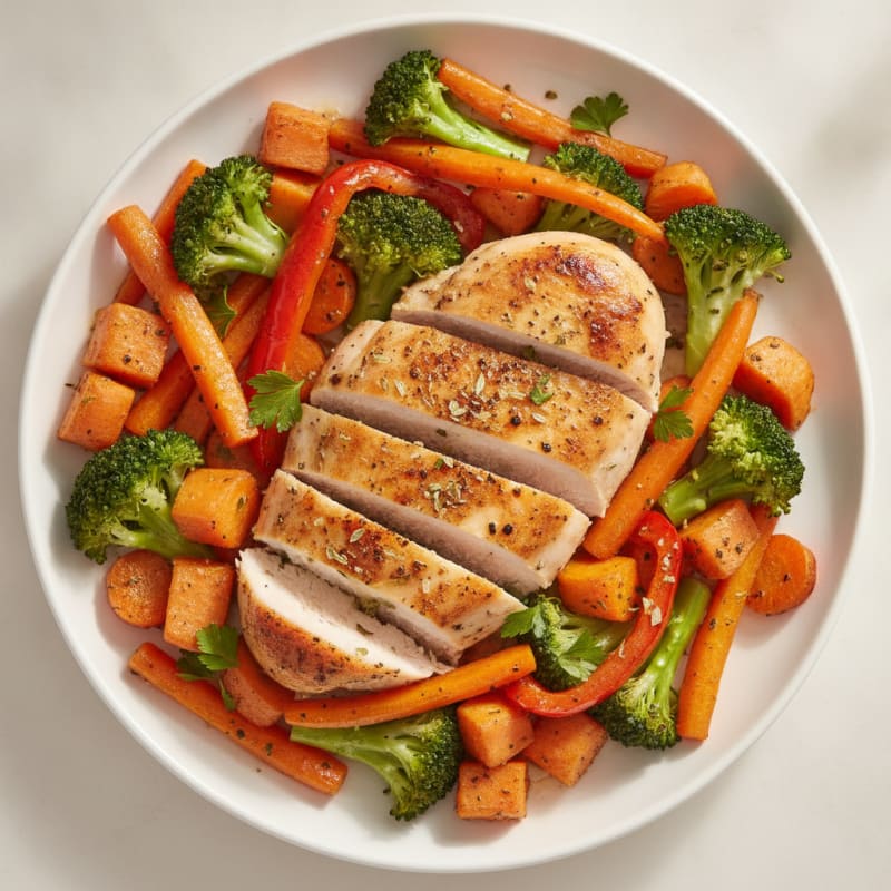 Herb-Roasted Chicken Breast with Vegetables