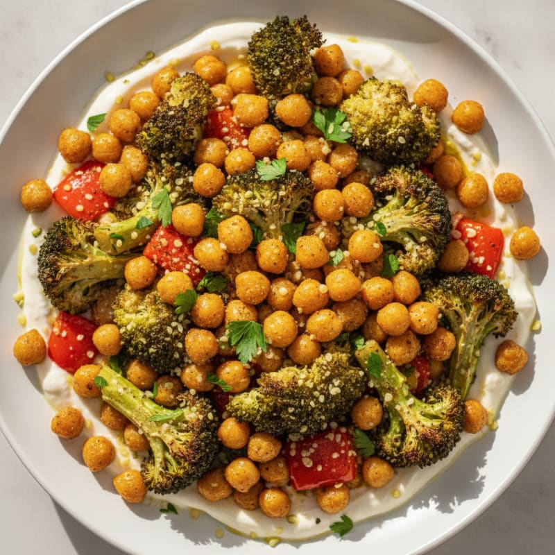 Roasted Vegetable and Chickpea Bowl