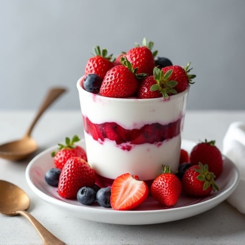 Creamy Greek Yogurt Protein Parfait with Mixed Berries