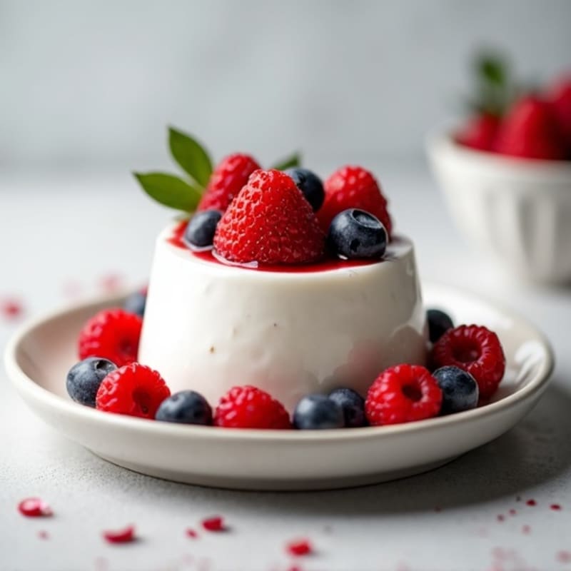 Silky Greek Yogurt Protein Mousse with Berries