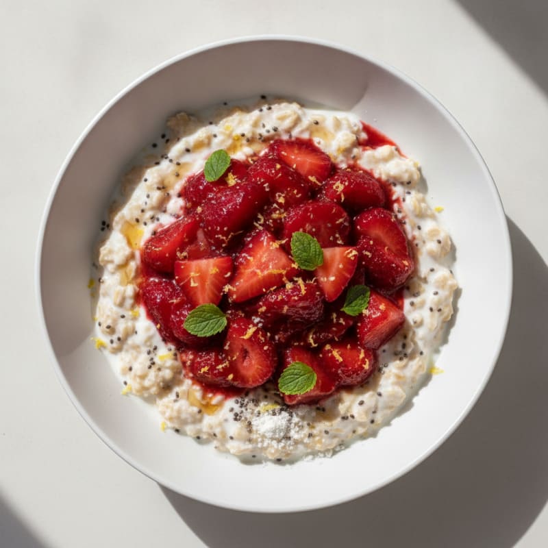 Strawberry Shortcake Overnight Oats
