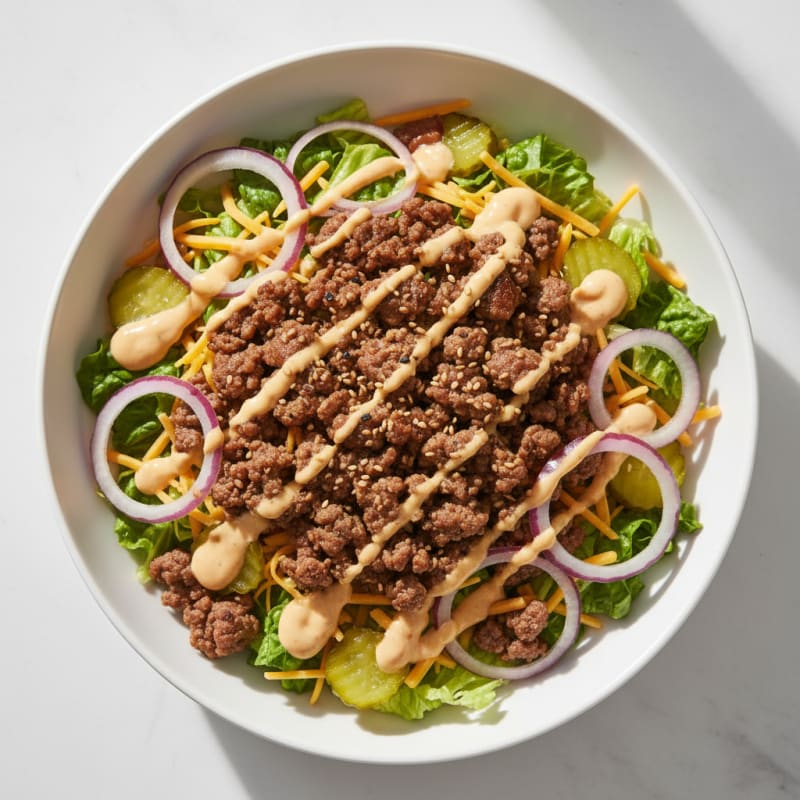 Big Mac Inspired Protein Bowl