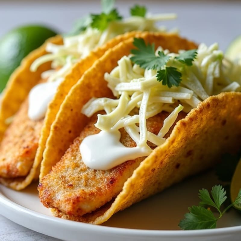 Crispy Baked Fish Tacos with Fresh Slaw