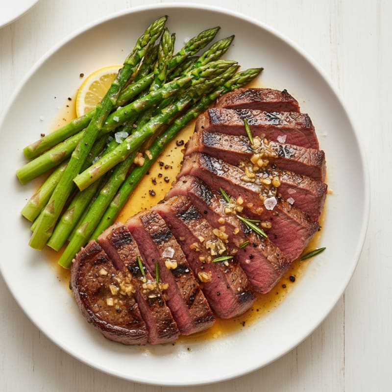 Tender Pan-Seared Rump Steak with Garlic Butter