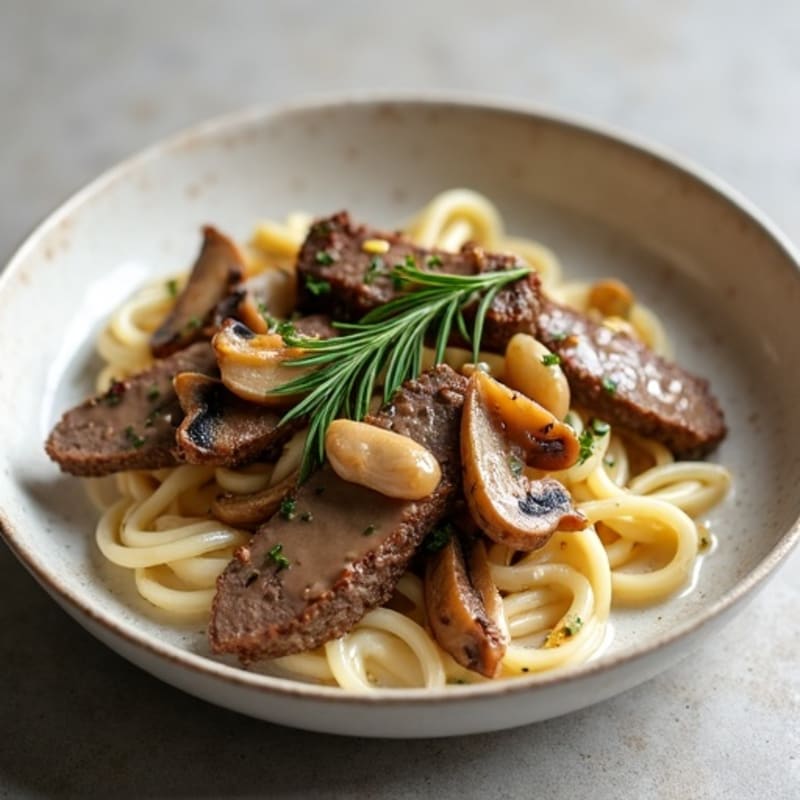 Creamy Beef and Mushroom Skillet
