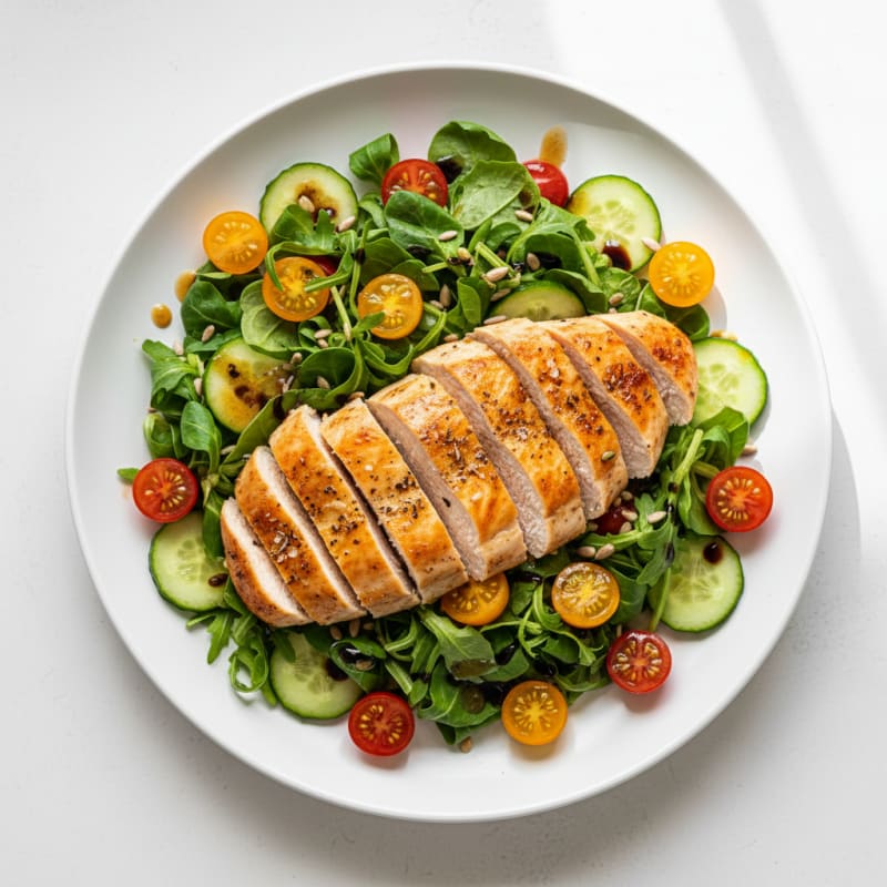 Baked Chicken and Greens Salad