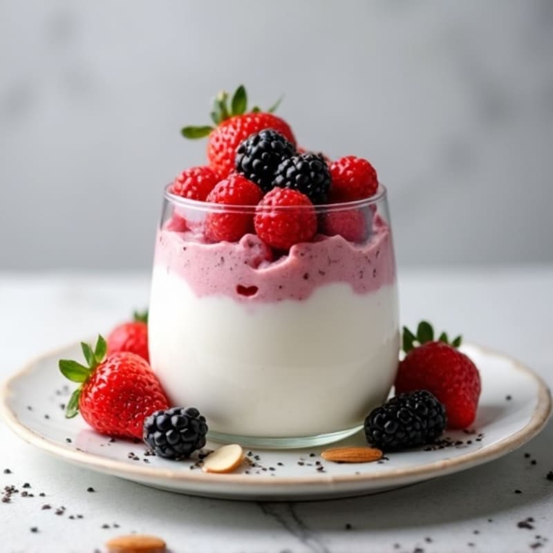Greek Yogurt Protein Parfait with Mixed Berries