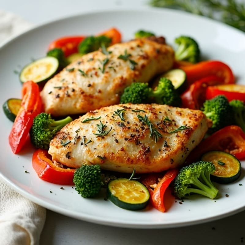 Herb-Crusted Sheet Pan Chicken with Roasted Vegetables