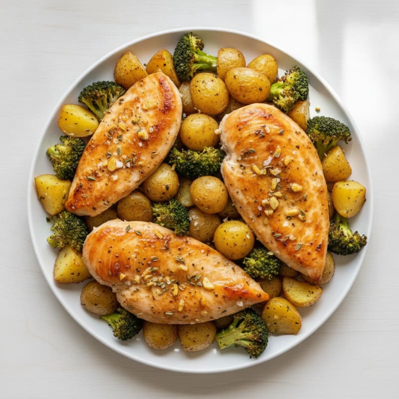 Sheet Pan Lemon Herb Chicken with Roasted Potatoes