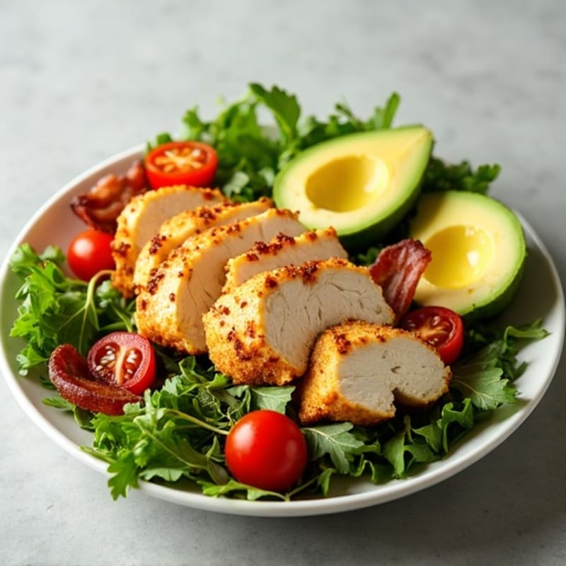 Crispy Chicken Cobb Salad with Fresh Herbs