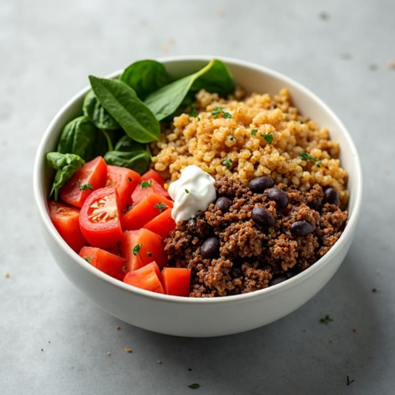 Seasoned Ground Beef Bowl with Special Sauce