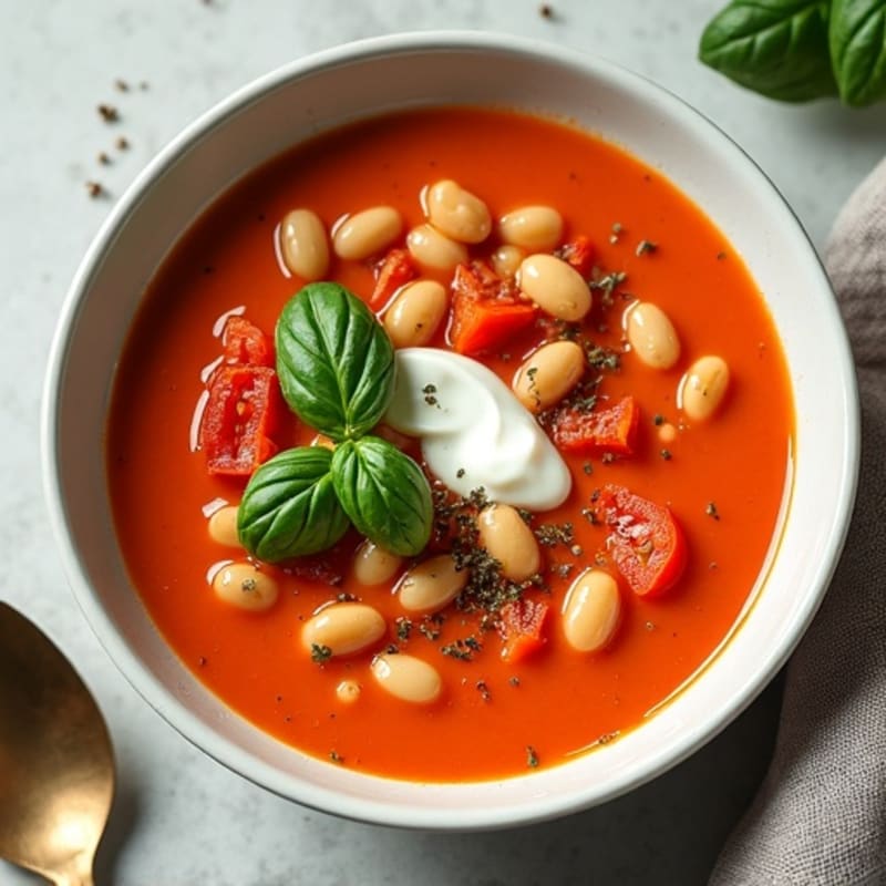 Hearty Roasted Tomato Basil Soup