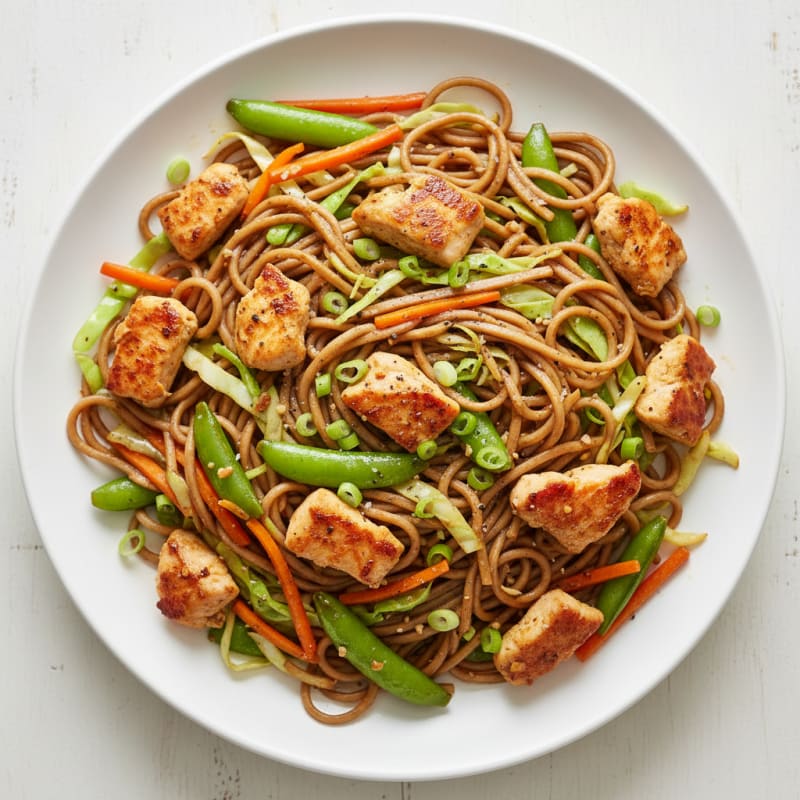 Garlic Chicken Lo Mein Noodles