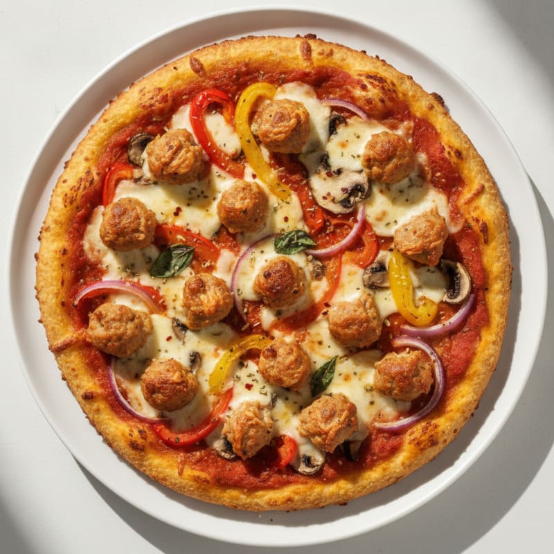 Chicken Sausage and Veggie Pizza