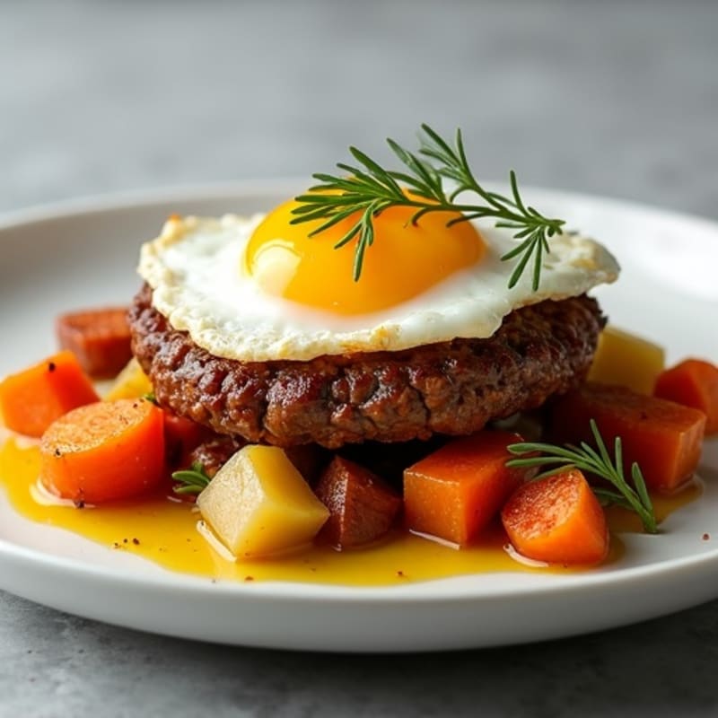 Savory Ground Beef and Crispy Roasted Root Vegetables