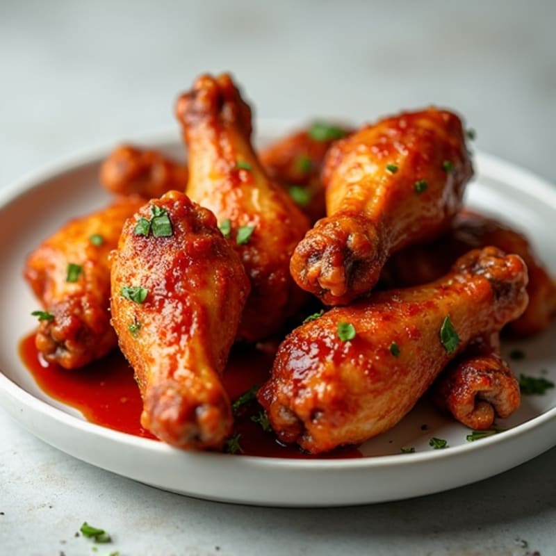 Crispy Baked Spicy BBQ Chicken Wings