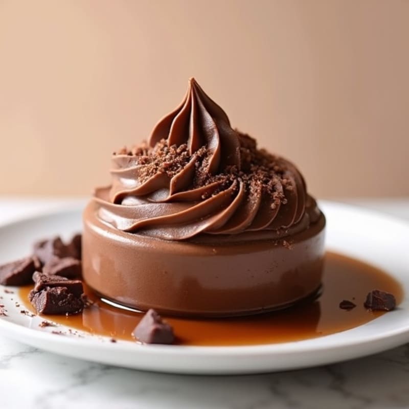 Silky Dark Chocolate Peanut Butter Mousse