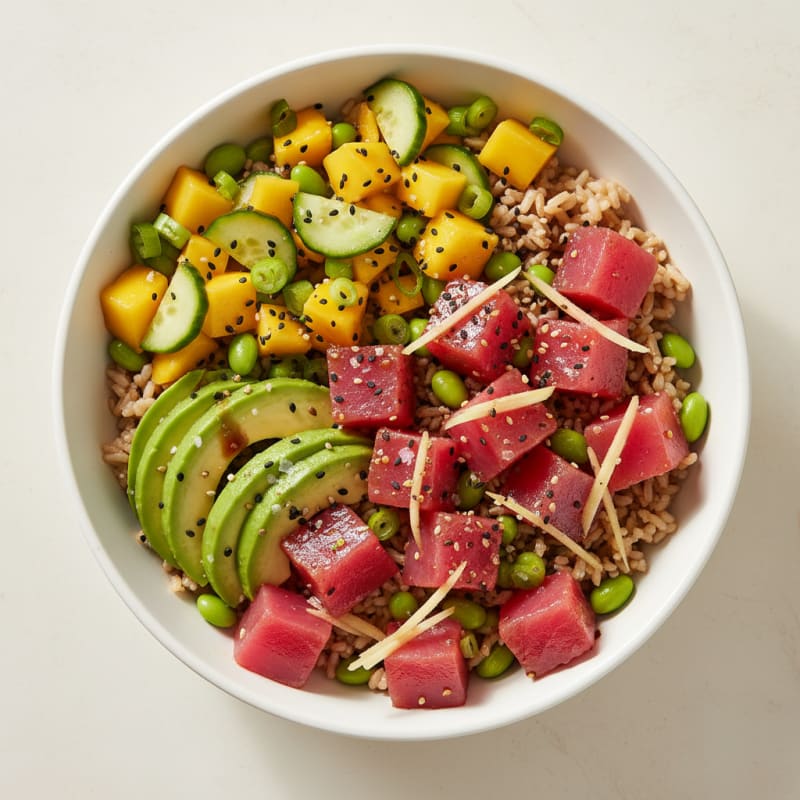 Ahi Tuna Poke Bowl with Tropical Salsa