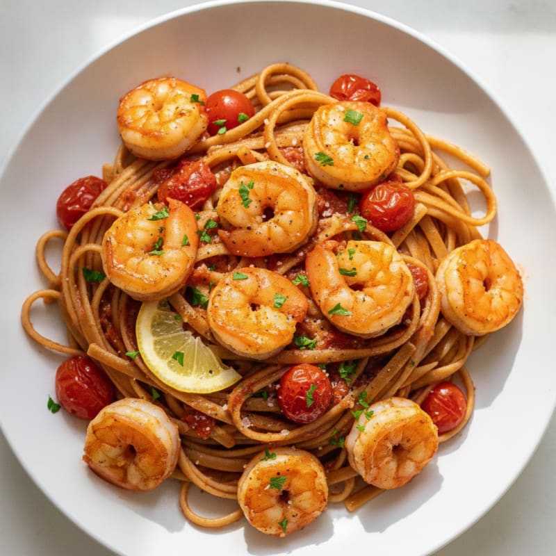 Spicy Calabrian Chili Shrimp Linguine