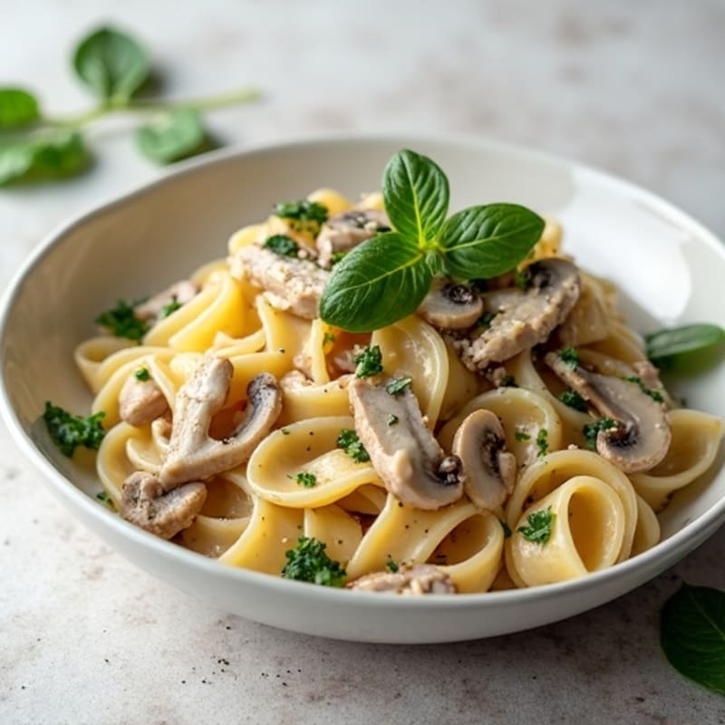 Creamy Truffle Mushroom Protein Pasta