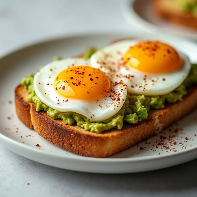 Crispy Sourdough Toast with Creamy Avocado and Jammy Eggs