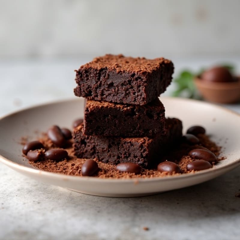 Fudgy Black Bean Brownies with Dark Chocolate