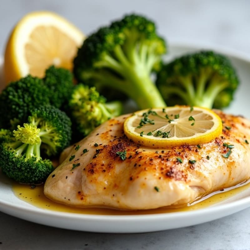Sheet Pan Lemon Herb Chicken and Roasted Broccoli