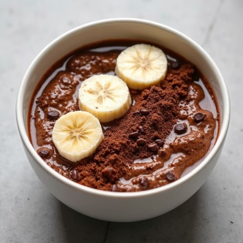 Fudgy Dark Chocolate Protein Oatmeal Bowl