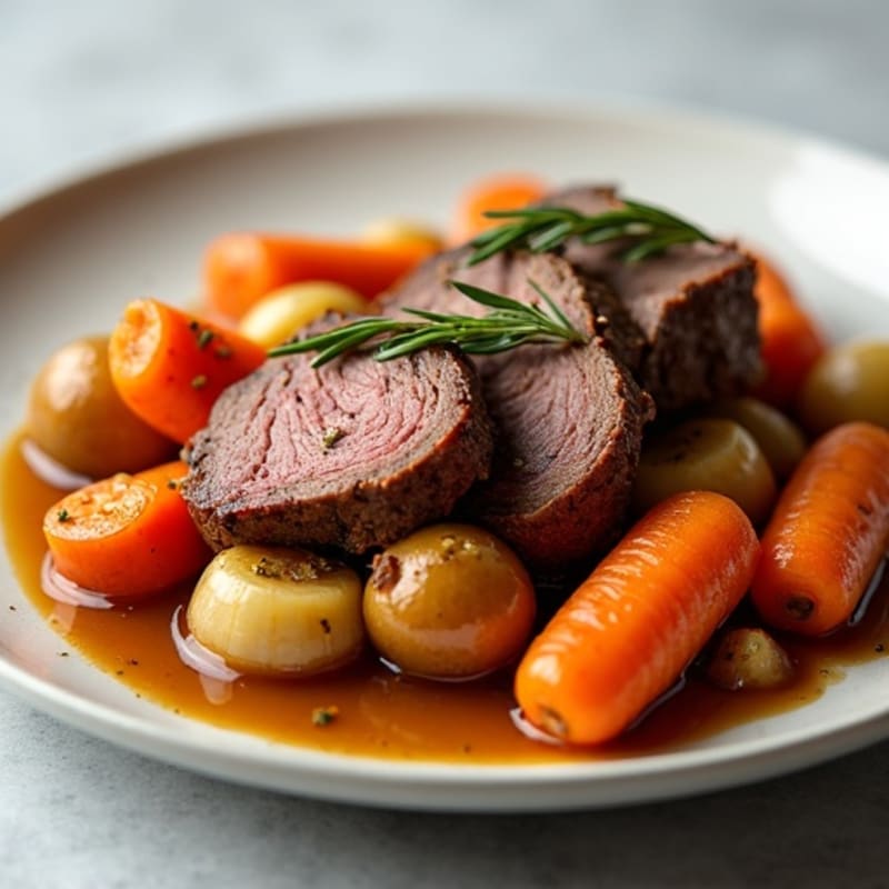 Slow-Cooked Tender Beef with Hearty Root Vegetables