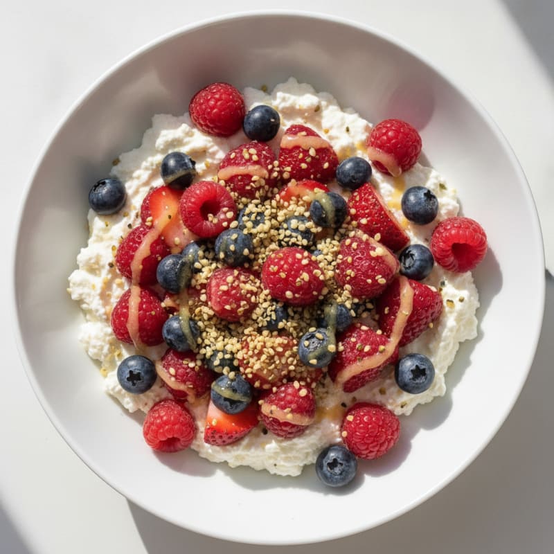 Cottage Cheese Protein Bowl with Mixed Berries