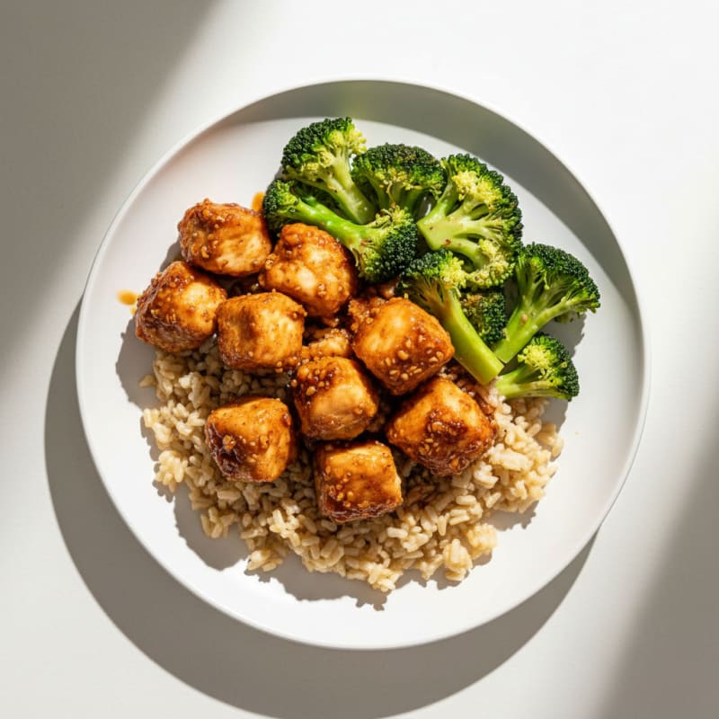 Crispy Teriyaki Chicken and Broccoli