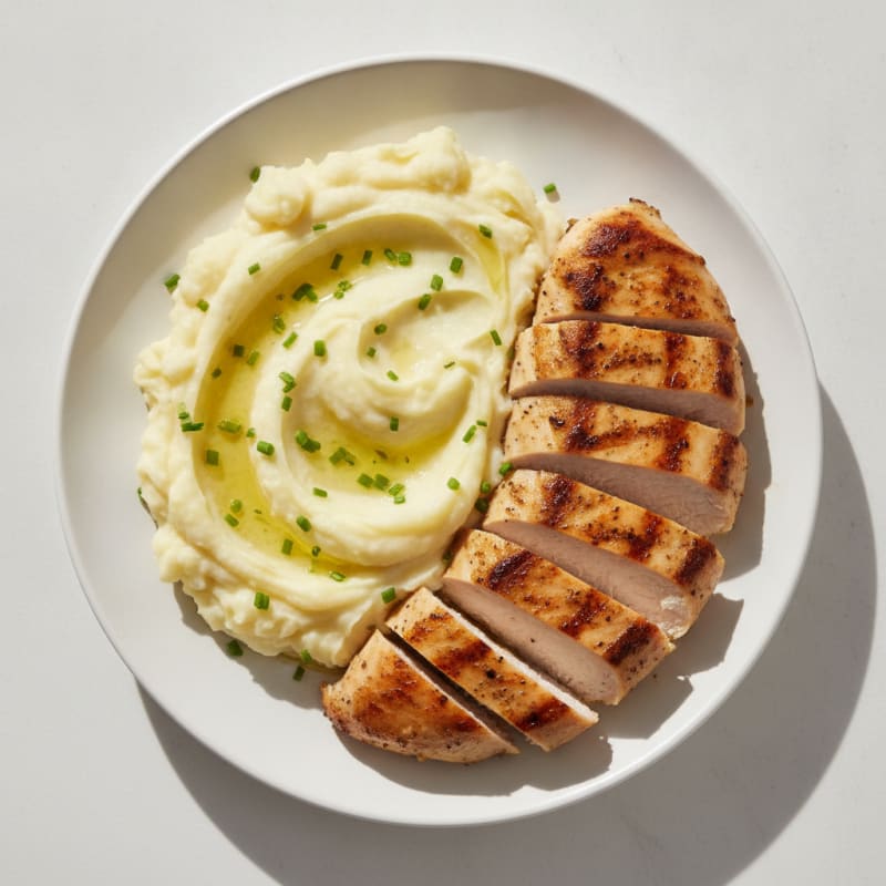 Grilled Chicken Breast with Creamy Mashed Potatoes