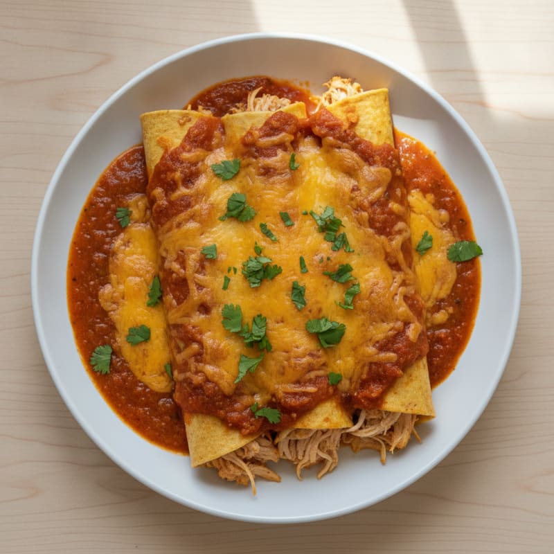 Chicken Enchiladas with Ranchero Sauce