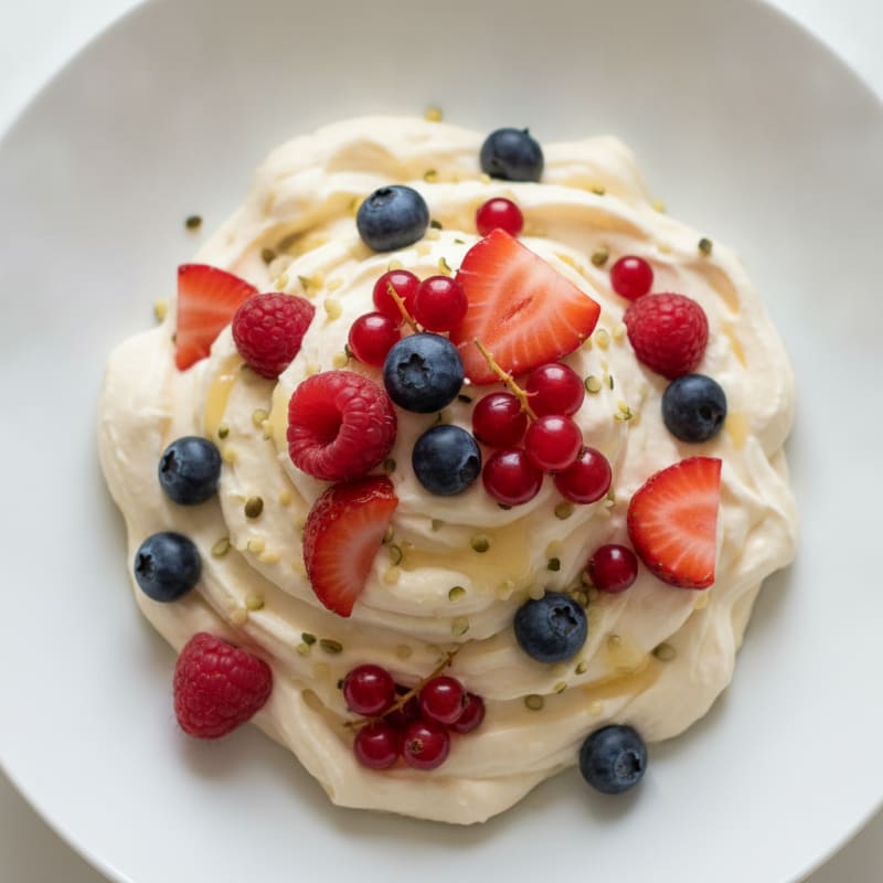 Silky Greek Yogurt Protein Mousse with Berries