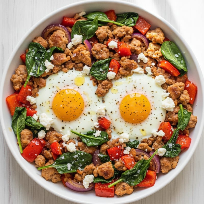 Baked Eggs with Roasted Vegetables