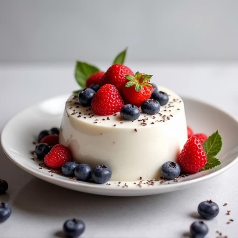 Creamy Greek Yogurt Protein Pudding with Fresh Berries