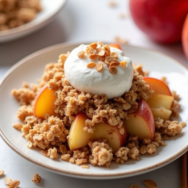 Cinnamon-Spiced Oat and Almond Apple Crisp