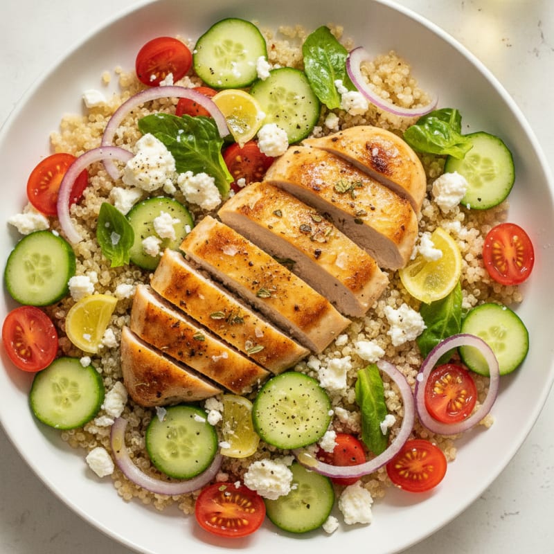 Lemon-Herb Chicken and Quinoa Bowl