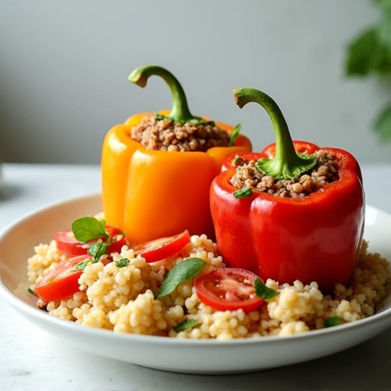 Hearty Lean Ground Turkey Stuffed Bell Peppers