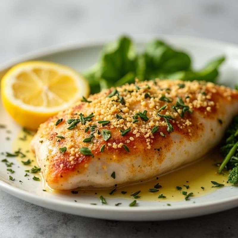 Herb-Crusted Lemon Garlic Baked Chicken Breast
