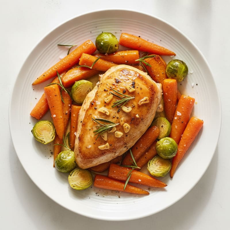 Garlic Herb Roasted Chicken with Root Vegetables