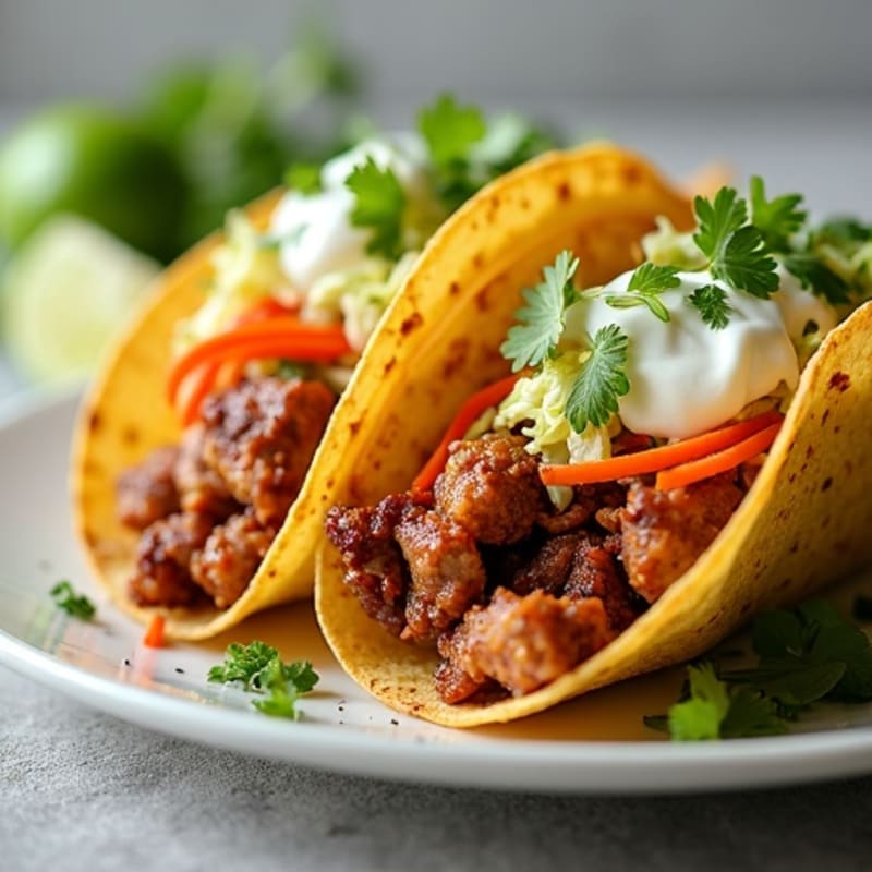 Crispy Pork Carnitas Tacos with Zesty Slaw