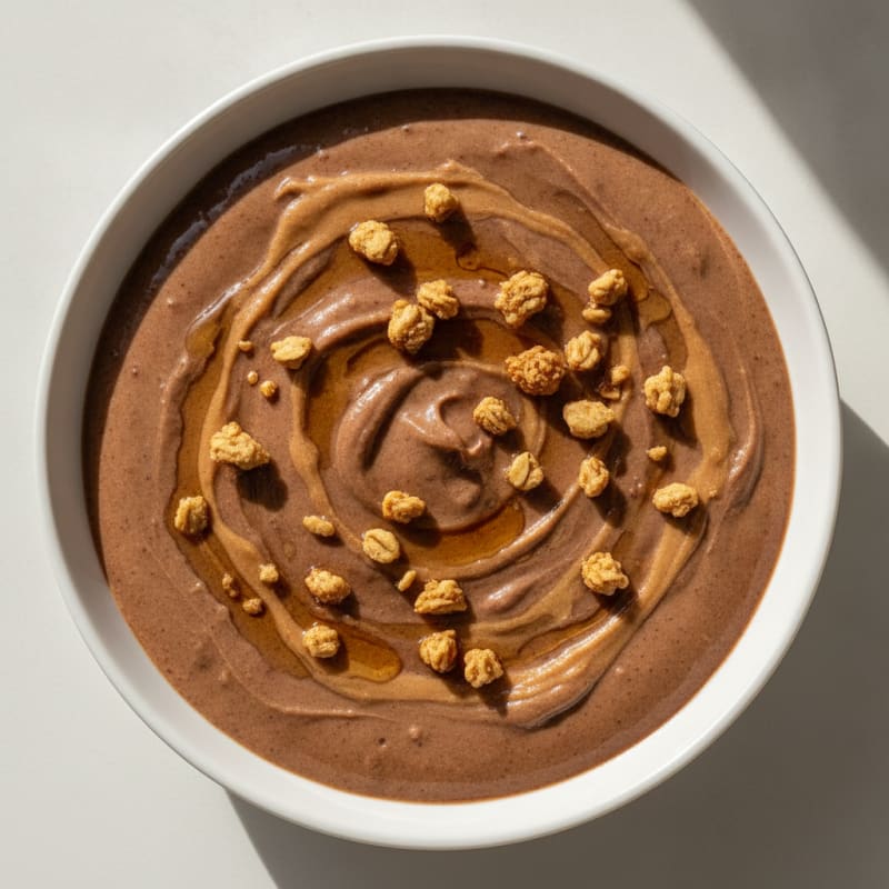 Silky Chocolate Protein Pudding with Peanut Butter Swirl