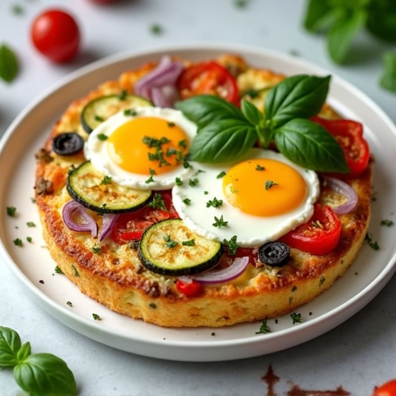 Herb-Roasted Vegetable and Goat Cheese Frittata