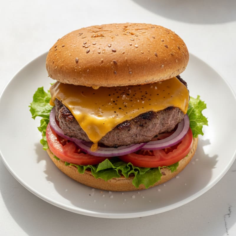 Classic Beef Burger with Cheddar