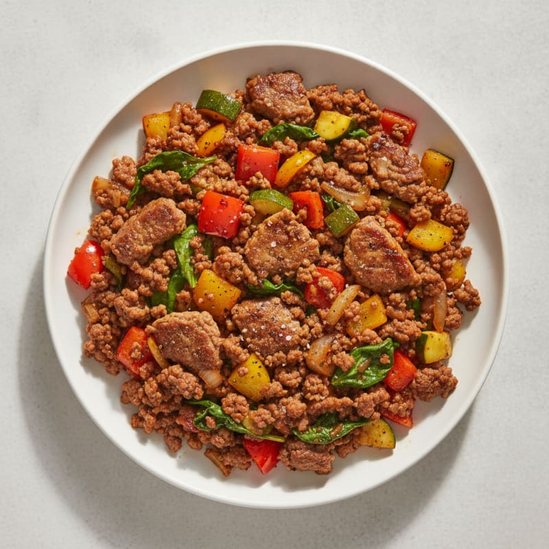 Savory Ground Beef and Vegetable Skillet