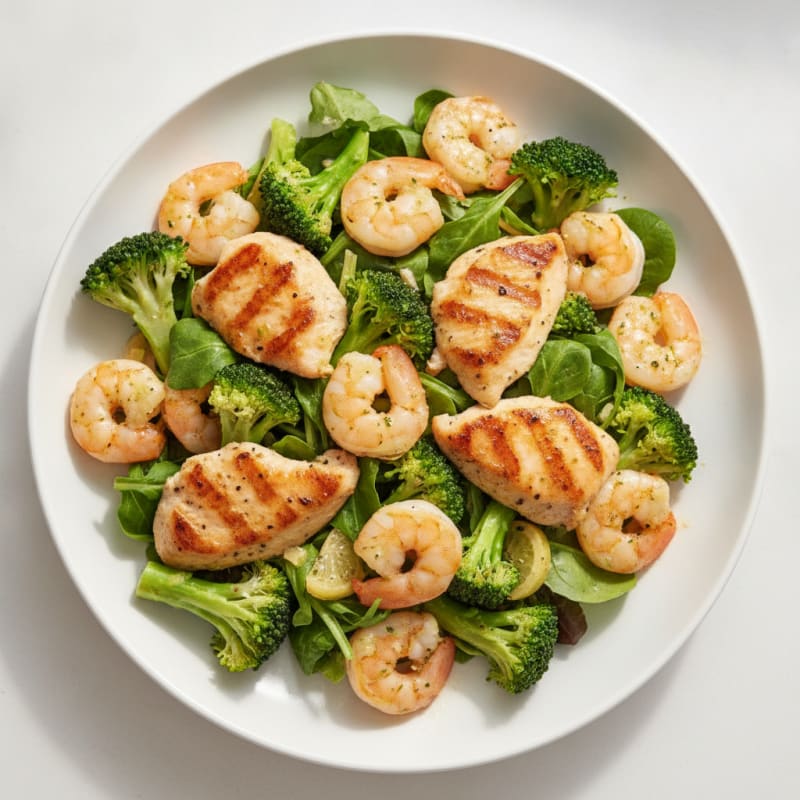 Lemon-Herb Chicken and Shrimp Salad