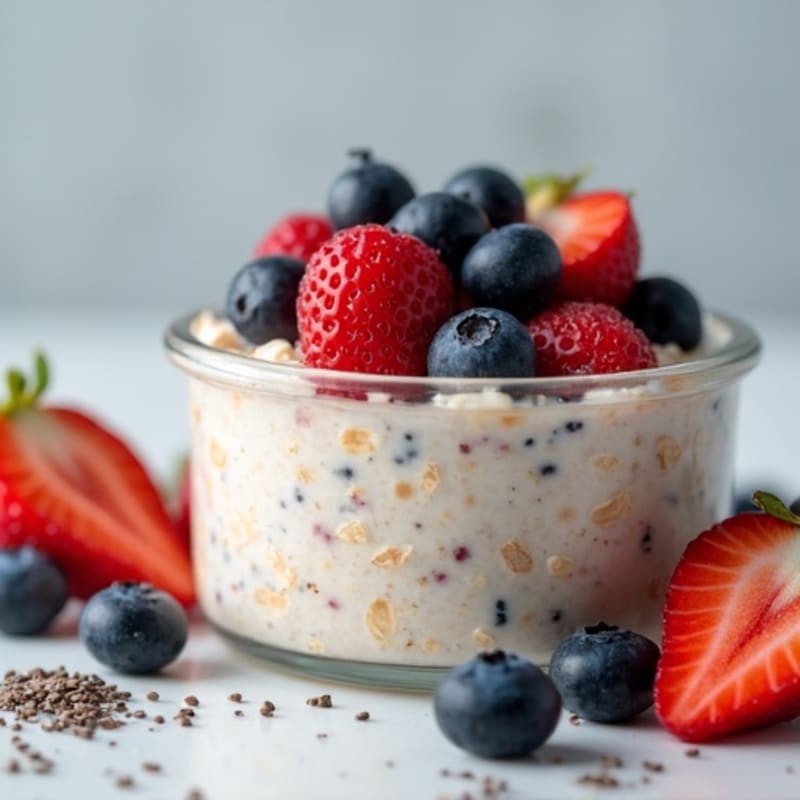 Protein-Packed Vanilla Berry Overnight Oats