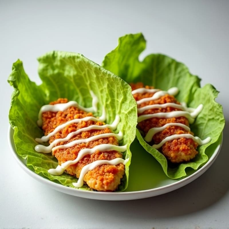 Crispy Buffalo Chicken Lettuce Wrap